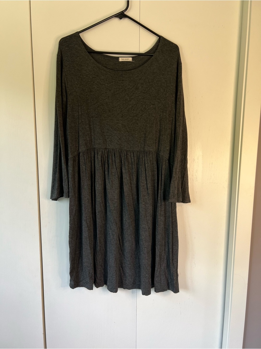 Women’s Casual Gray 3/4 Length Sleeve Dress
